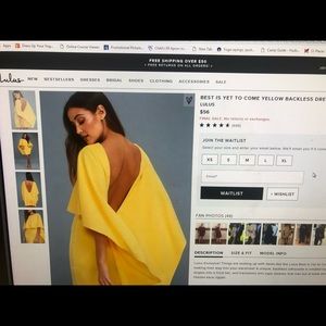 Backless lulus dress